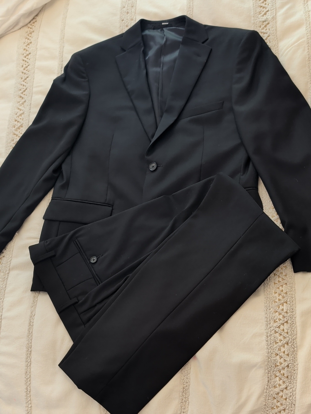 DKNY Black Men's Two-Piece Suit Blazer & Trousers